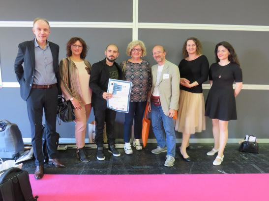 Slavnostní předání cen vítězům (zdroj: web soutěže A Corto di Libri, získáno 29. 6. 2017)