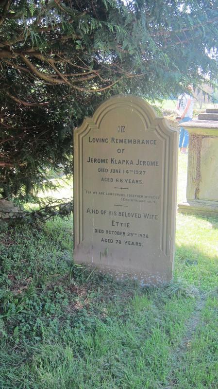 Dorchester-on-Thames – náhrobek Jeromeho Klapky Jeromeho na místním hřbitově 