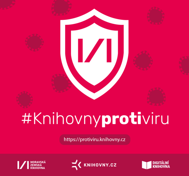  Akce #Knihovnyprotiviru – ukázka banneru, se kterým se čtenáři mohli setkávat na internetu (zdroj: projekt #Knihovnyprotiviru)
