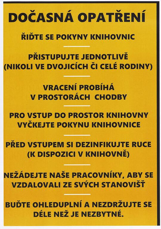 Návody a doporučení českých knihoven z doby pandemie (zdroj: sbírka dokumentů Zdravotnického muzea NLK)