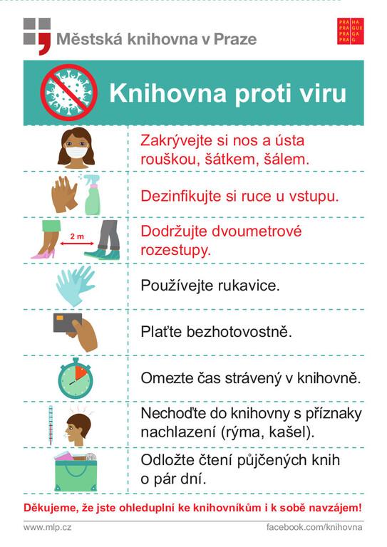 Návody a doporučení českých knihoven z doby pandemie (zdroj: sbírka dokumentů Zdravotnického muzea NLK)
