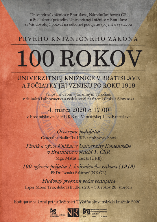 Výstava se také stala součástí oslav stého výročí vzniku Univerzitní knihovny v Bratislavě