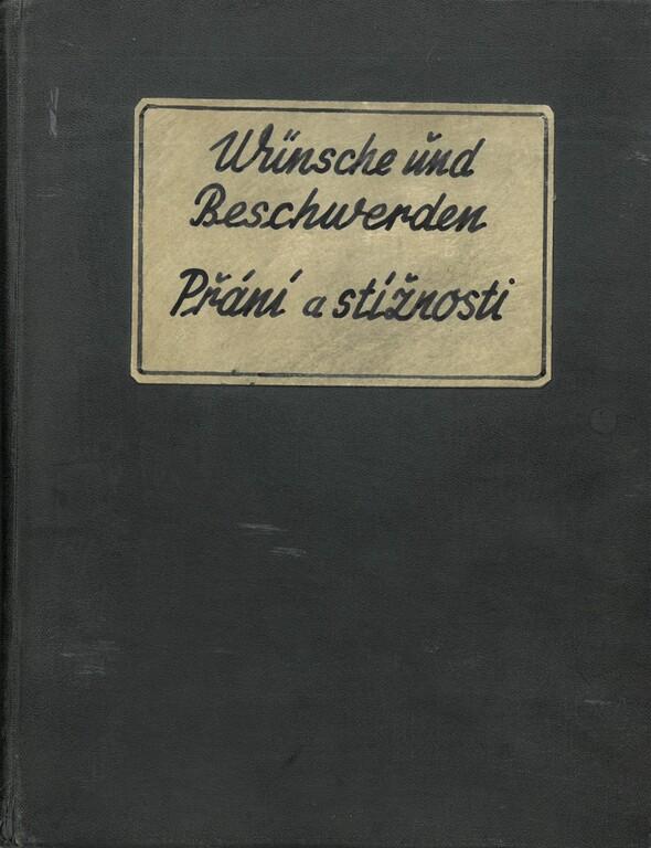První kniha přání a stížností založená 3. prosince 1918 (zdroj: archiv Knihovny UPM)