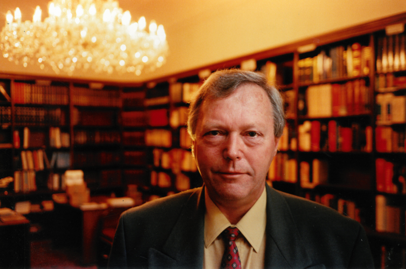 Karel Sosna v Parlamentní knihovně v roce 1998