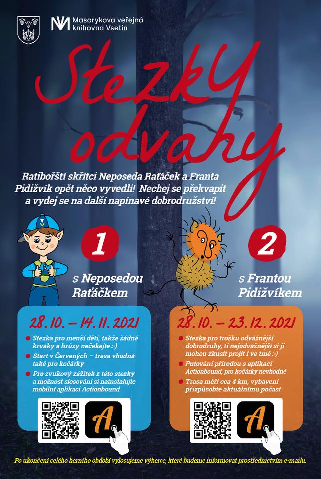 Plakát ke hře Stezka odvahy (zdroj: obec Ratiboř)