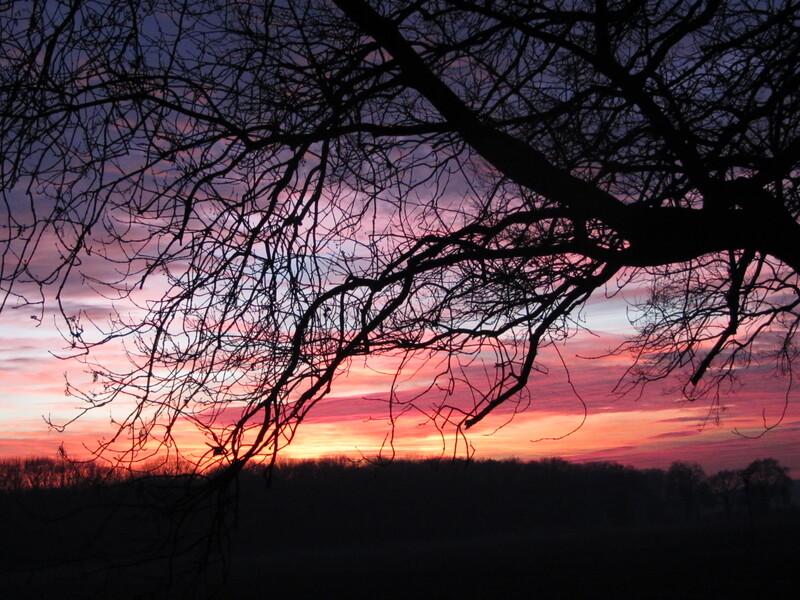 Západ slunce nad Mochovem Západ slunce nad Mochovem